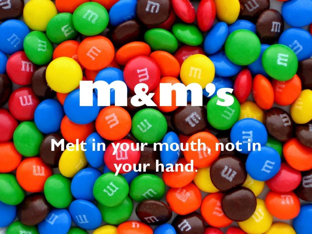 Слоган M&Ms